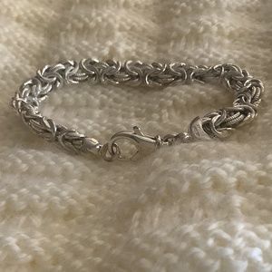 Silver Byzantine link bracelet